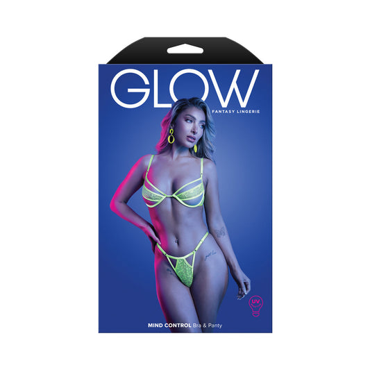 Fantasy Lingerie Glow Mind Control UV Reactive Paneled Underwire Bra &
