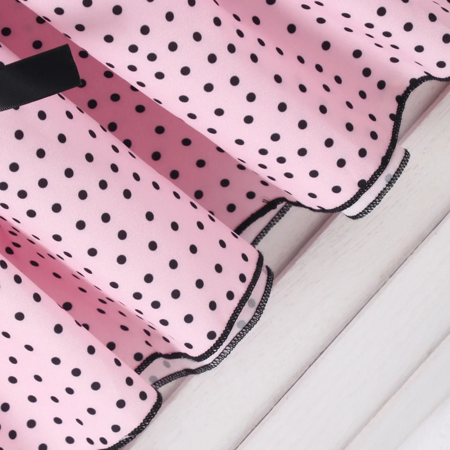 2025 KIds Dress Girl Clothes Pink Spotted Bow Tie Party Children Dresses Autumn Long Sleeve Rural Retro Girls Dress 2-7 Yrs