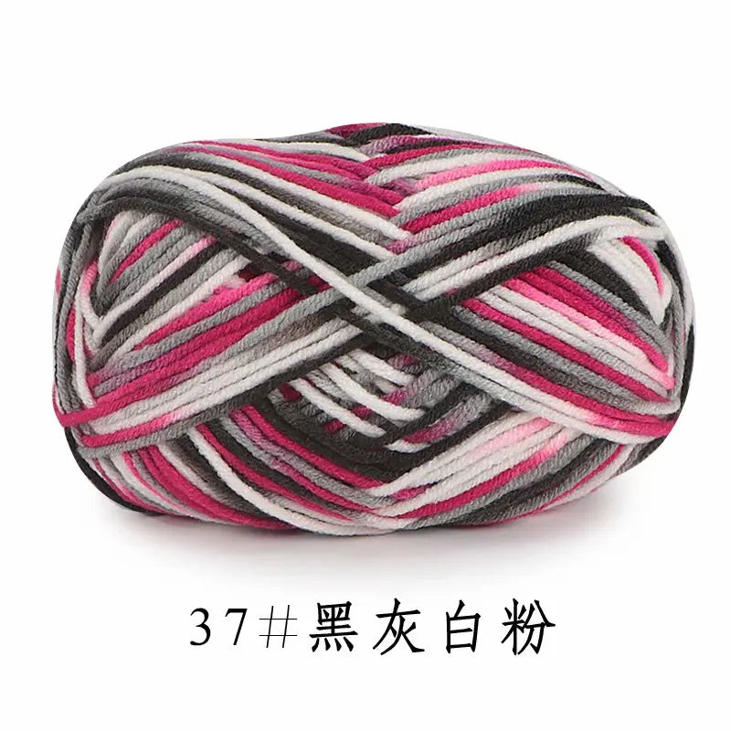 5Strands 2.5mm Colorful Soft Cotton Baby Knitting Wool Yarn Crochet Craft  Crochet Fancy Yarn Hand Knitting Sweater Baby Clothes
