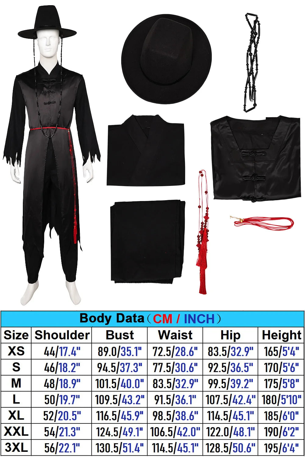 Fancy Dress Demon Hunter of KPop Saja Boys Jinu Cosplay For Men Black Hat Suits Clothing 2025 Movie Costume Man Fantasia Outfits