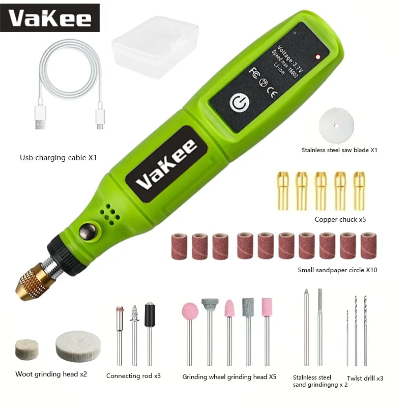 Mini Electric Drill USB Rechargeable Cordless Engraving Pen Dremel Tools Rotary Tool Cordless Hand Drill Mini Polisher for Hand