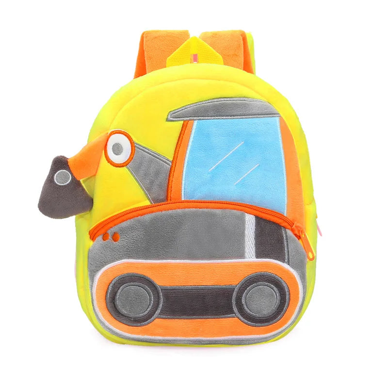 2-4 Years Old Kids Engineering Backpack Plush Christmas Gift Kids Small School Bag for Kindergarten Primary School
