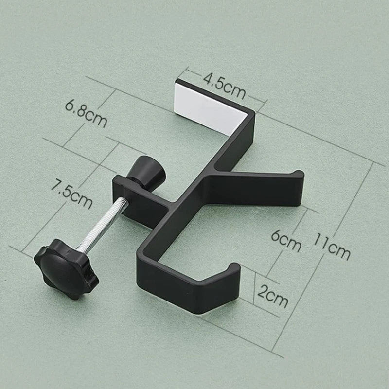 Adjustable Desk Edge Hook Punch-free Table Side Hook Multi-functional Holder Clothing Coat Keys Bathroom Towel Organizer