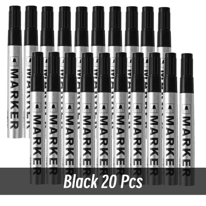 Permanent Paint Marker Pen Waterproof Black Pen for Tyre Oily Markers Quick Drying Signature Pen Stationery Supplies