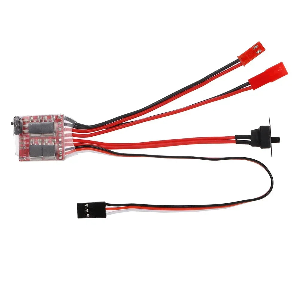NEEBRC 370 380 390 Brushed Motor 30A ESC Brake Dual Way Adapter Connection Cable Combo for 1/16 1/18 1/24 RC Mini Car Boat Parts