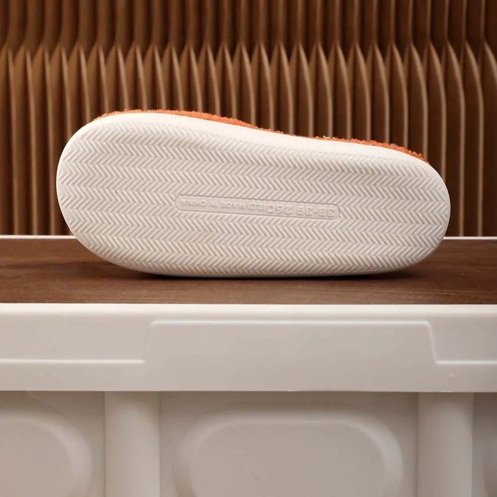 Soft Flowers Cotton Slippers Fluffy Slides Thickened Winter Warmer Slippers Anti-slip Green Haired Warm Home Cotton Shoes Party