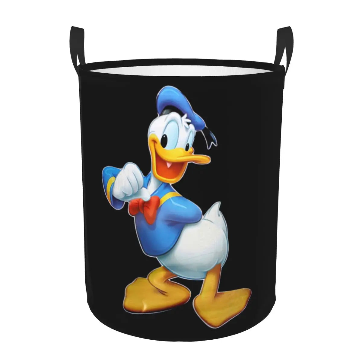 Custom Donald Duck Cartoon Laundry Basket Foldable Large Clothes Storage Bin Baby HamperCustom