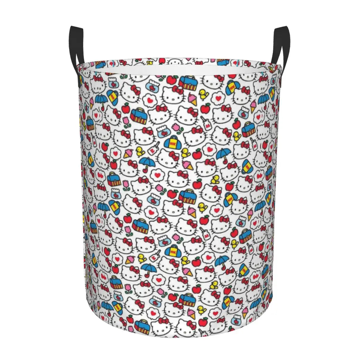 Custom Hello Kitty Laundry Basket Collapsible Large Clothes Storage Bin Cartoon Character Baby Hamper