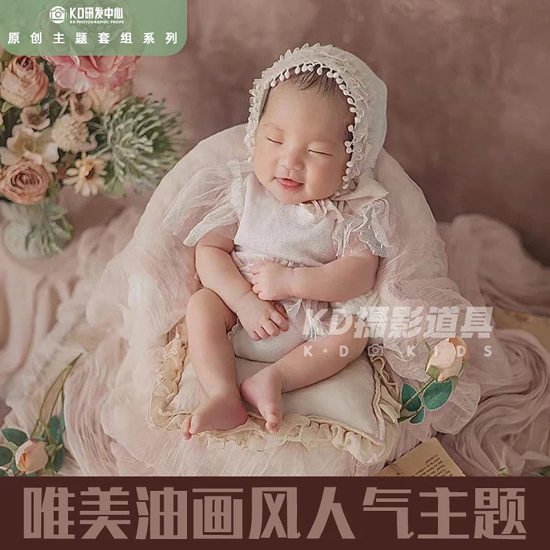 New Photography Props Oil Painting Style Newborn Shooting Clothes newborn photography outfit одежда для фотосессии