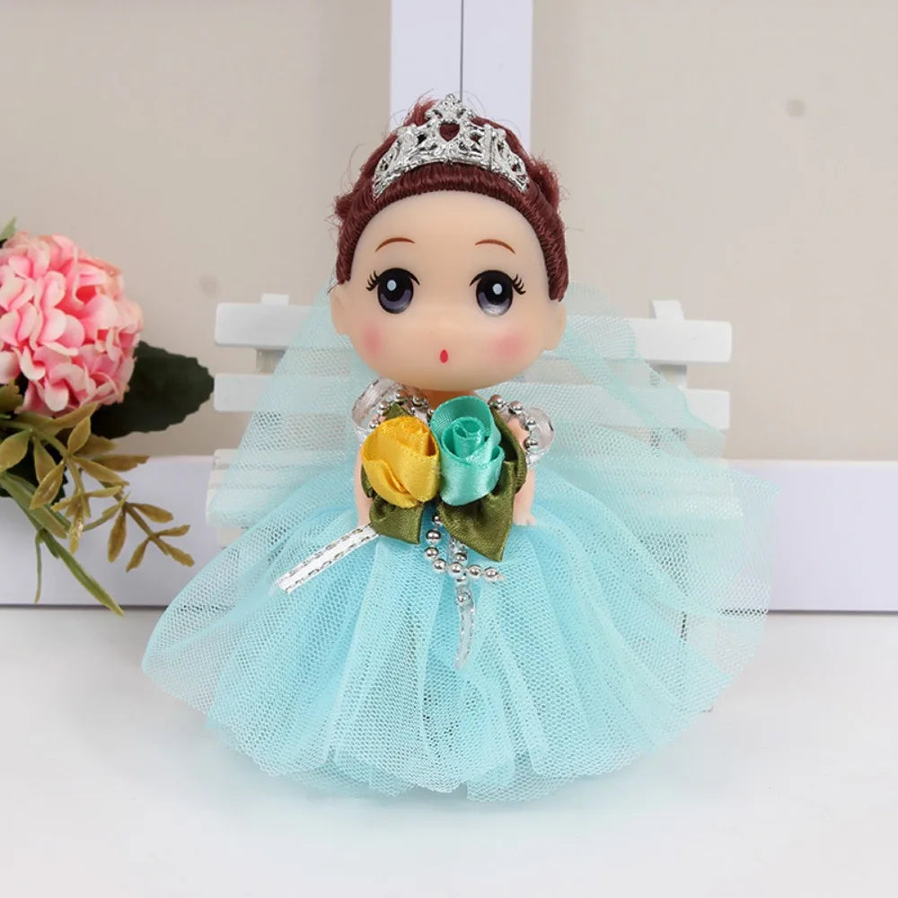 12 Cm Big Eyes Princess BJD Doll Korean Makeup Look Movable 12cm Bjd Doll Fine Clothes Cartoon Face Wedding Dress Mini Girl Toy