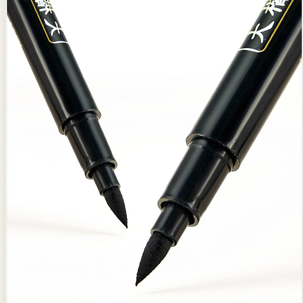 4pc Brush Pen Calligraphy Pen Chinese Words Learning Stationery Student Art Drawing Marker Pens