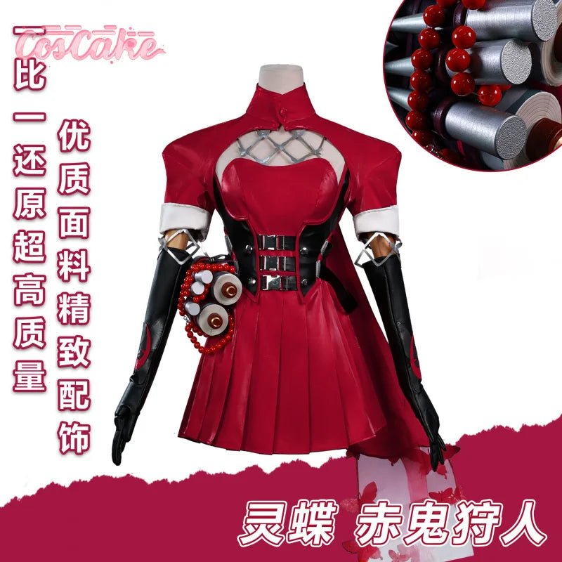 Psylocke Cosplay Costume Spirit Butterfly Red Ghost Hunter Uniform Halloween Carnival Party Christmas Play Role Clothes Clothing