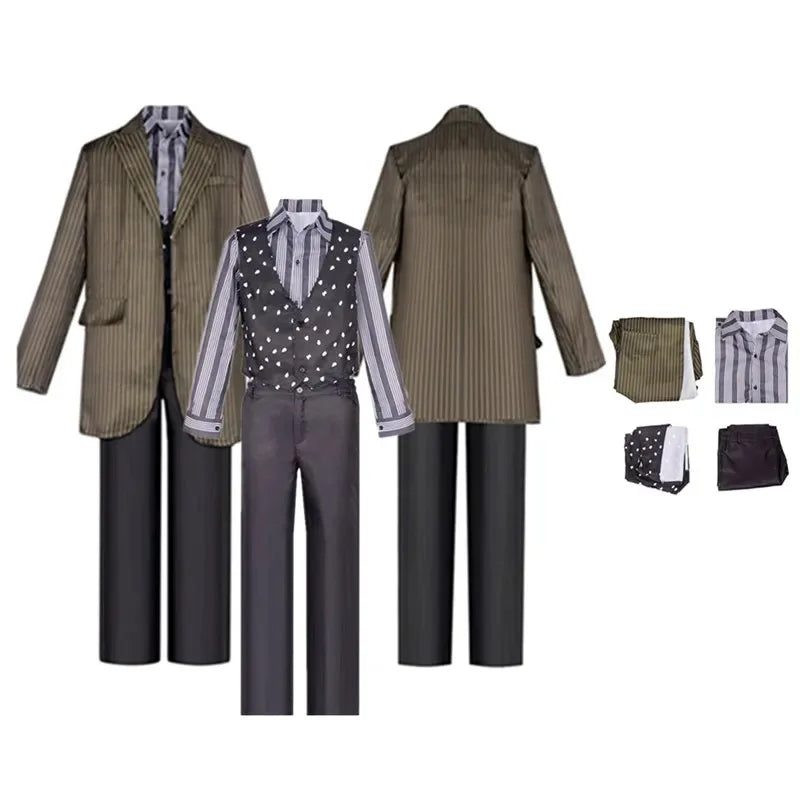 Sirius Black Cosplay Costume Fantasy Magic Disguise Adult Men Coat Stripe Shirt Pants Outfits Halloween Carnival Party Suit