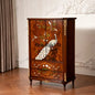 M178 American retro solid wood chest high-end storage cabinet floor-to-ceiling entrance storage decorative cabinet
