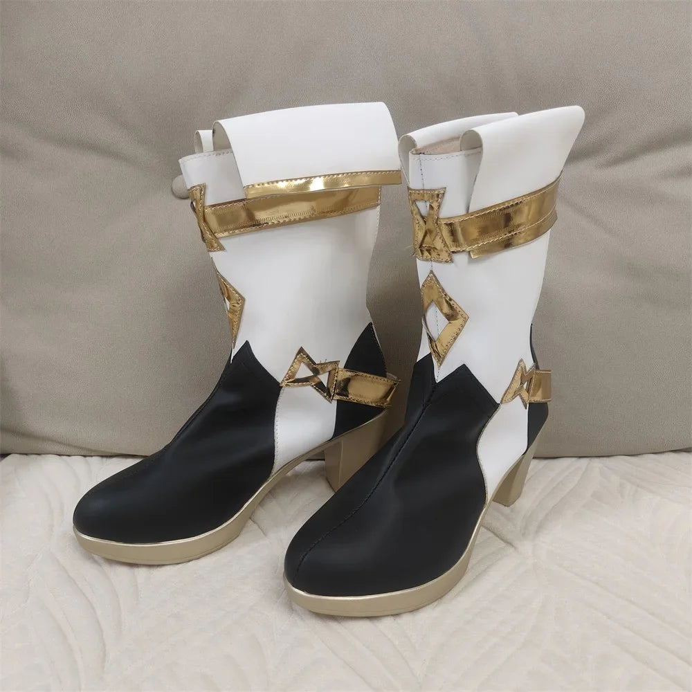 CosplayGame Genshin Sethos Cosplay Shoes Impact Sethos Cosplay Costume Accessory Props Pu Leather Sethos Cosplay Role Playing Sh