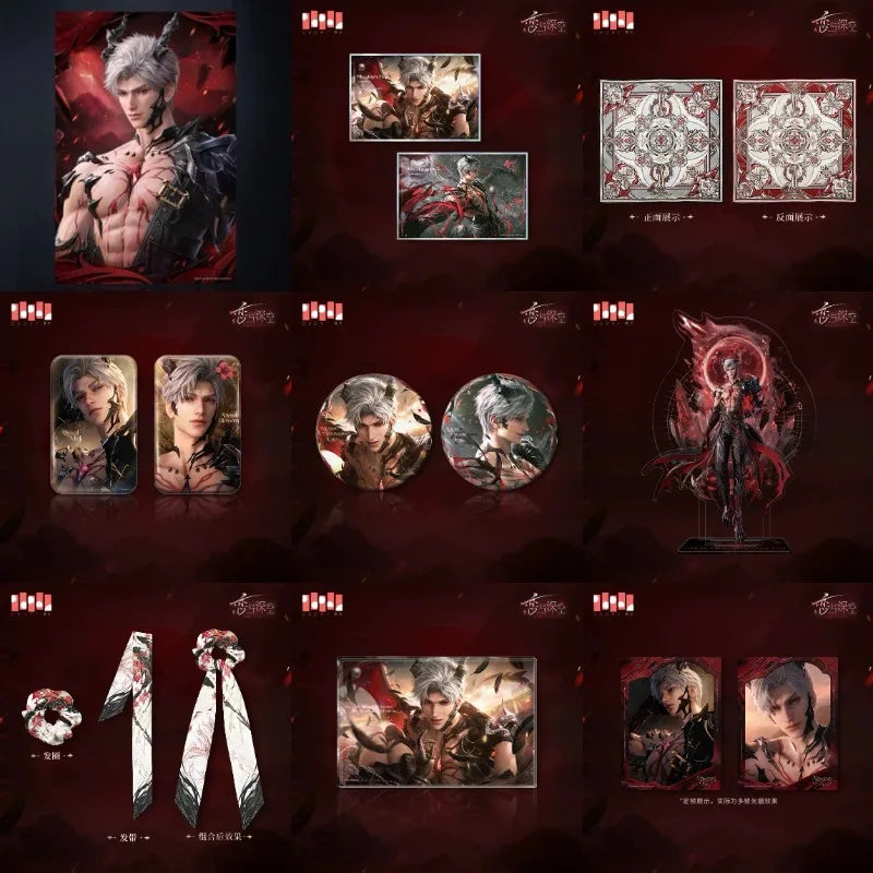 [Official Merchandise] Game Love and Deepspace Cosplay Sylus Abysm Sovereign Silk Scarf Acrylic Plaque Badge Hair Band in Stock