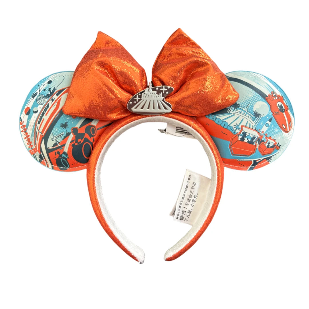 Disney Princess Mickey Mouse Headband Mickey Ear Rapunzel Snow White Sequin Bow Hair Hoop Gift Girl Accessories Christmas Gift