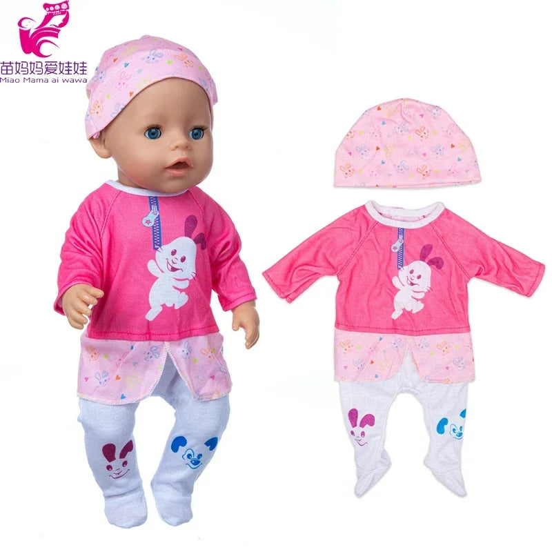 Baby New Born Doll Clothes Coat Hooded Sweater for 17 Inch Doll Jacket Toys Doll Wears
