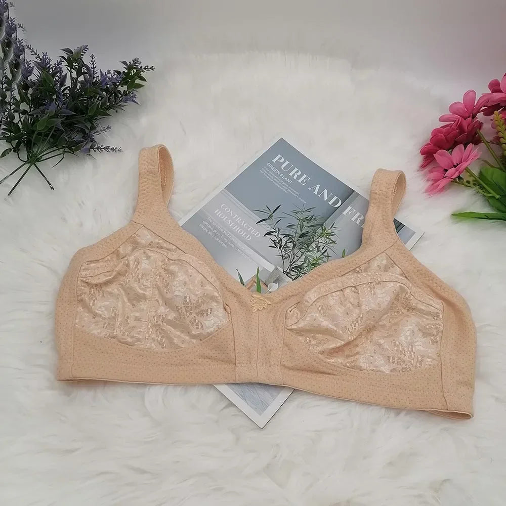 Women's Bra Large Cup C D E F G Lace Embroidery thin Push up Bras Wireless Sexy Lingerie Underwear Bras Top plus size 90-125 C29