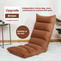 Foldable Floor Sofa Portable Lazy Chair Thickened Backrest Tatami Meditation Seat Single Floor Recliner for Home Bedroom Camping