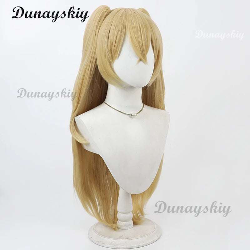 Clay Cosplay Wig Nikke Goddess of Victory Yellow 90cm Heat Resistant Synthetic Hair Halloween Party Role Play + Free Wig Cap