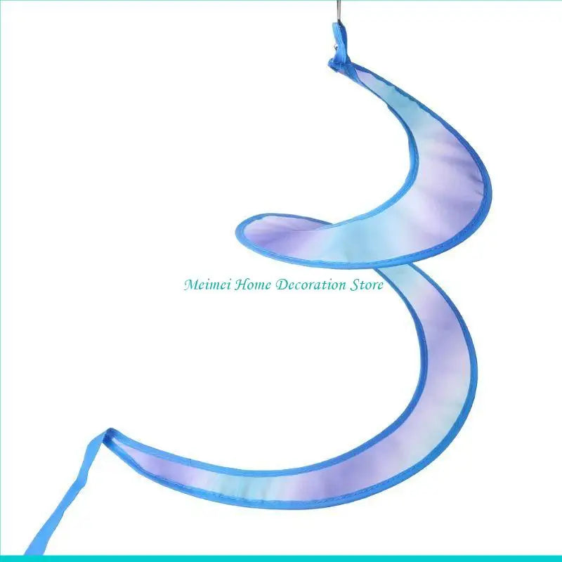 H7BF Rainbow Hot Balloon Sequins Windsock Striped Wind Spinner Outdoor Decor