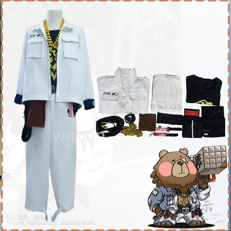 Ben Bigger Cosplay Game Zenless Zone Zero Anime Costume Furry Kawaii Furrsuit White Coat Jacket PUNK Uniform Halloween Party Cos