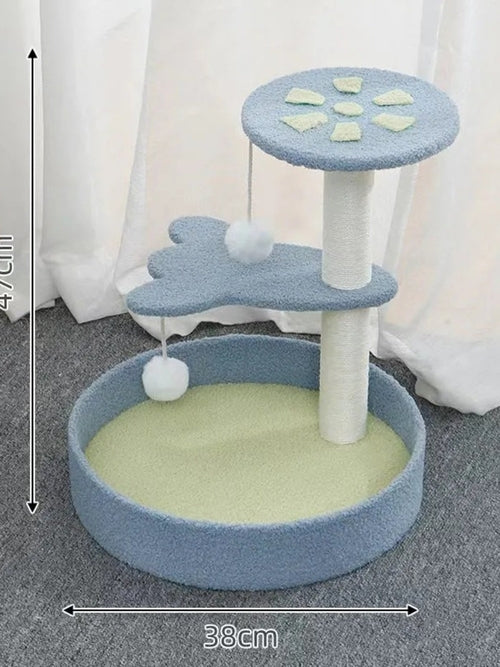 Cat Scratching Post with Cat Bed and Toy