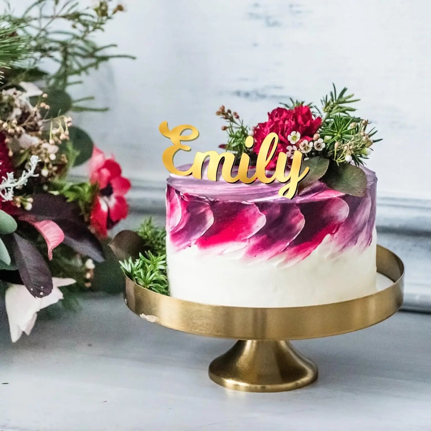 64pcs DIY Acrylic Cake Alphabet Number Top Combination Number and Alphabet Cake Decoration Wedding Baby Shower Cake Decoration