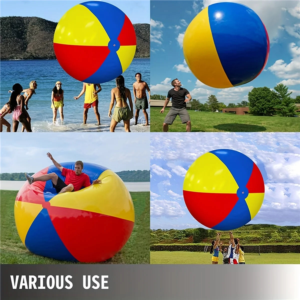 Toy Balloon 60/80/100/130/150/200cm Giant Inflatable Swimming Pool Beach Thickened PVC Sports Ball Outdoor Water Games Party