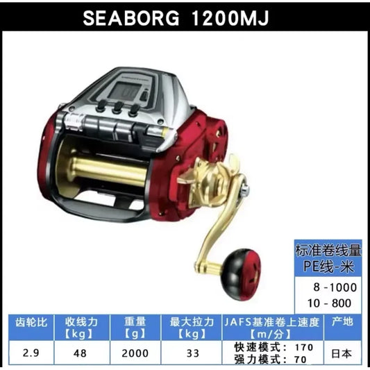 2026High Quality Electric Fishing Reel for Seaborg 600MJ 800MJ Saltwater Deep Sea Drag Power Reel