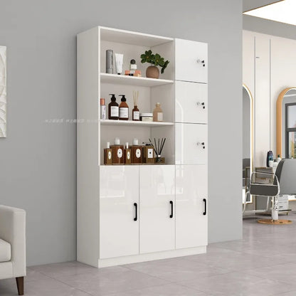 Customized barber shop towel cabinet Beauty salon product display cabinet Hair shop locker Customer deposit box with lock