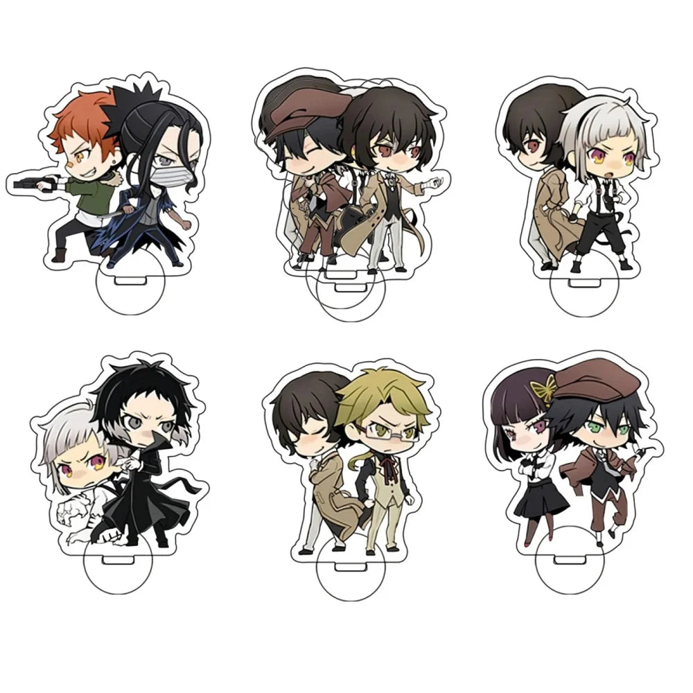 Japan Anime Bungo Stray Dogs Acrylic Stand Model Figure Cosplay Plate Holder Topper Fans Christmas Desk Decor Plate Gifts