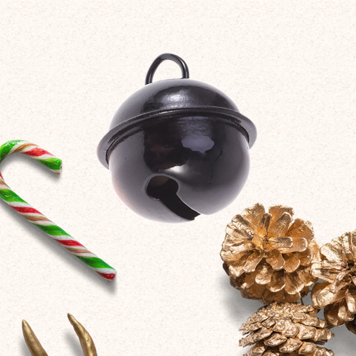50 Pcs Metal Jingle Bells Christmas Crafting Supplies Round Bell DIY Projects Bright Round Jingle Bells Colored Decorations