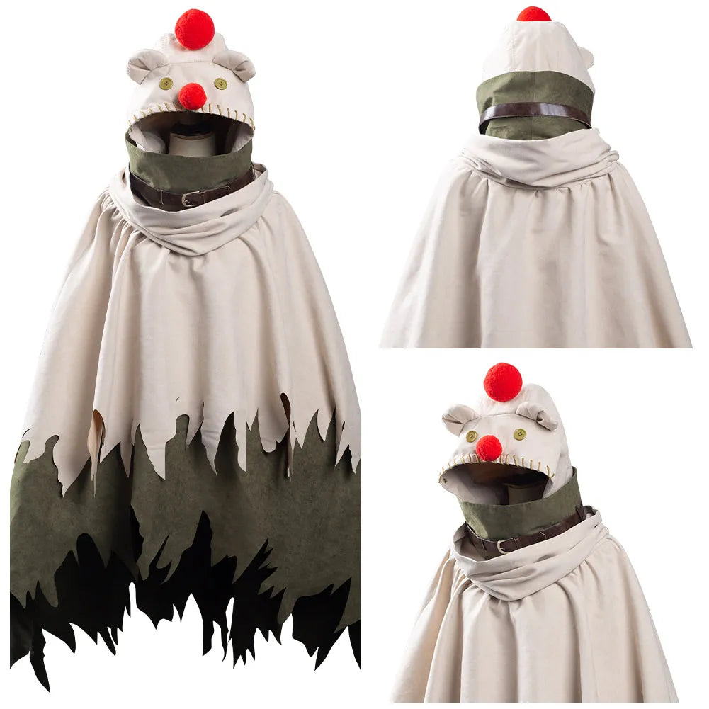 Intergrade Yuffie Kisportabi Moogle Cloak Cosplay Costume Adult Fantasy Hooded Coat Disguise Outfits Halloween Carnival Suit