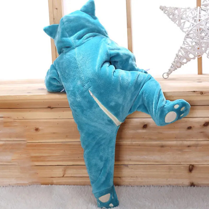 Pokemon Costume 0-5 Y Baby Snorlax Romper Anime Cosplay Kigurumi Cute Pajama Boys Girls Onesie Halloween Clothes