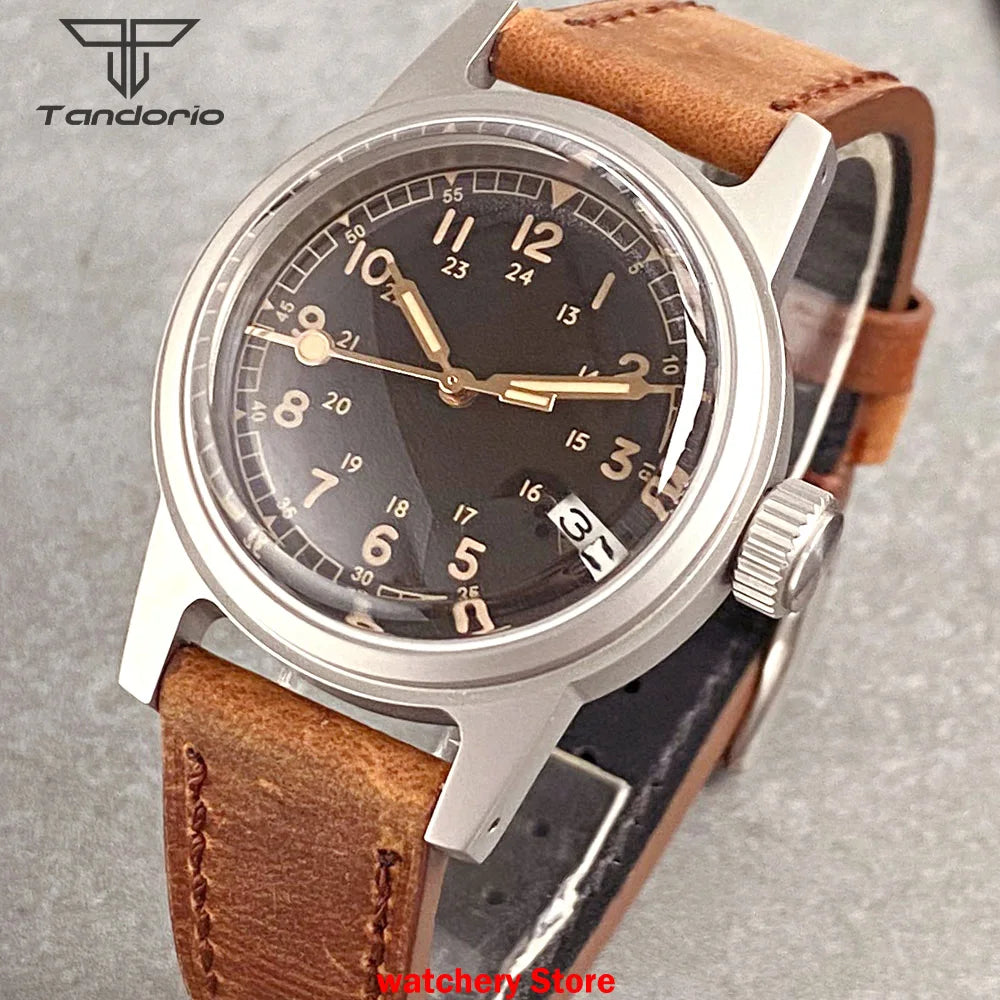 Customized 36mm Diving Men Watches Automatic NH35A Movement Sapphire Glass Date Black Dial Mechanical Watches