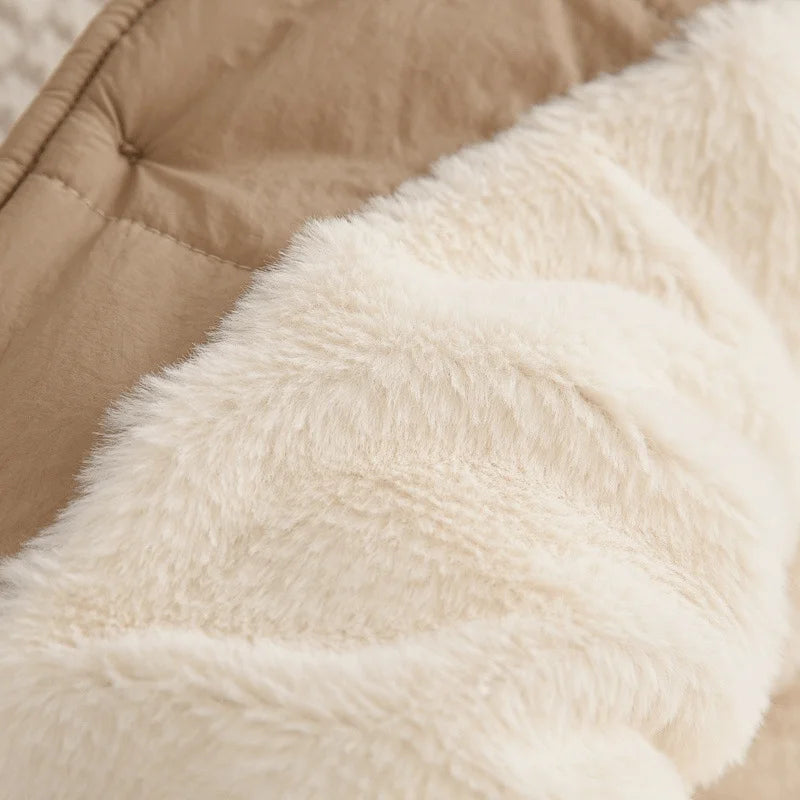 Baby Girl Boy Fleece Inside Jacket Winter Toddler Child Thick Coat Cotton Padded Single Breasted Outwear Baby Clothes 12M-5Y