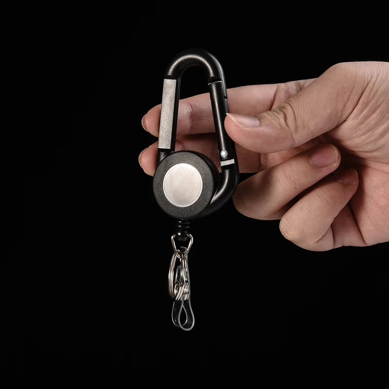 Kevlar Fiber Rope Camping Telescopic Burglar Chain Key Holder Tactical Keychain Outdoor Key Ring Return Retractable Key Chain