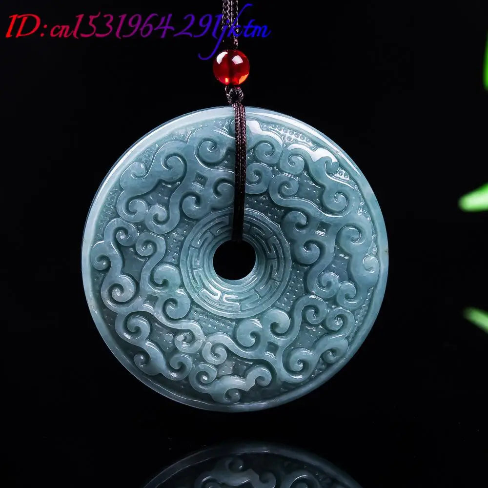 Natural Burmese Jadeite Flower Pendant Necklace Vintage Designer Jewelry Luxury Accessories Real Jade Gifts for Women