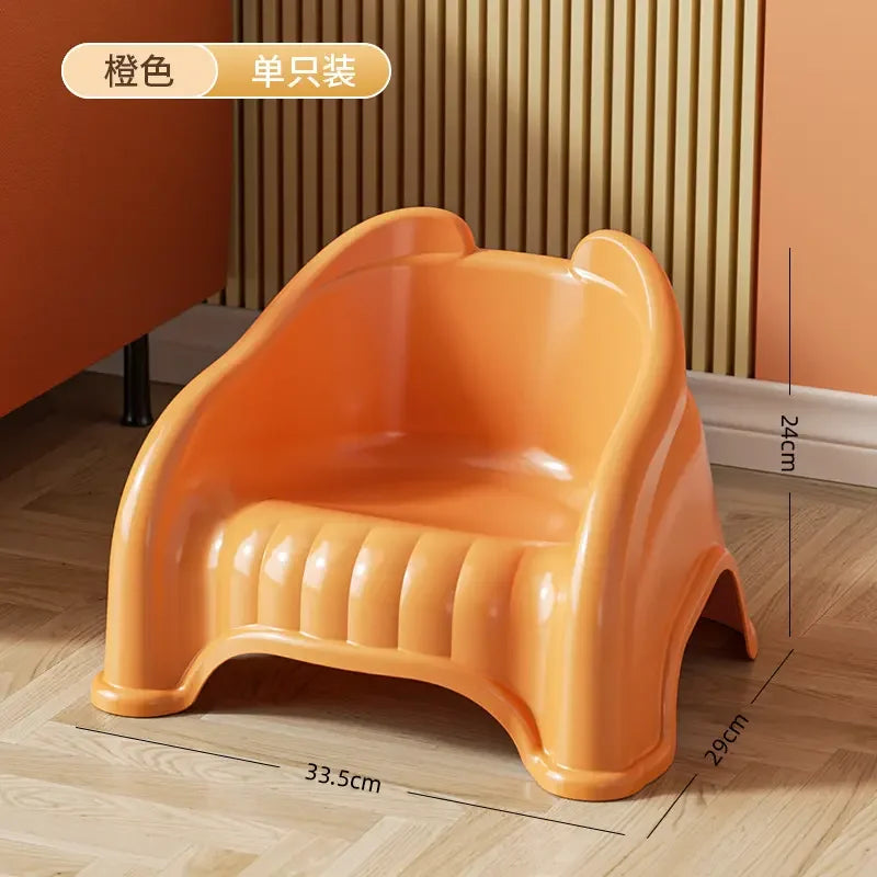 Children's plastic stool with backrest for home use nordic Office footrest kitchen low vanity chair Interior home furniture