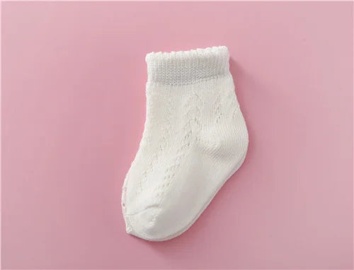 Newborn Baby Summer Mesh Girls Socks Fashion Bow Thin Socks for Girls Infant Clothes Accessories