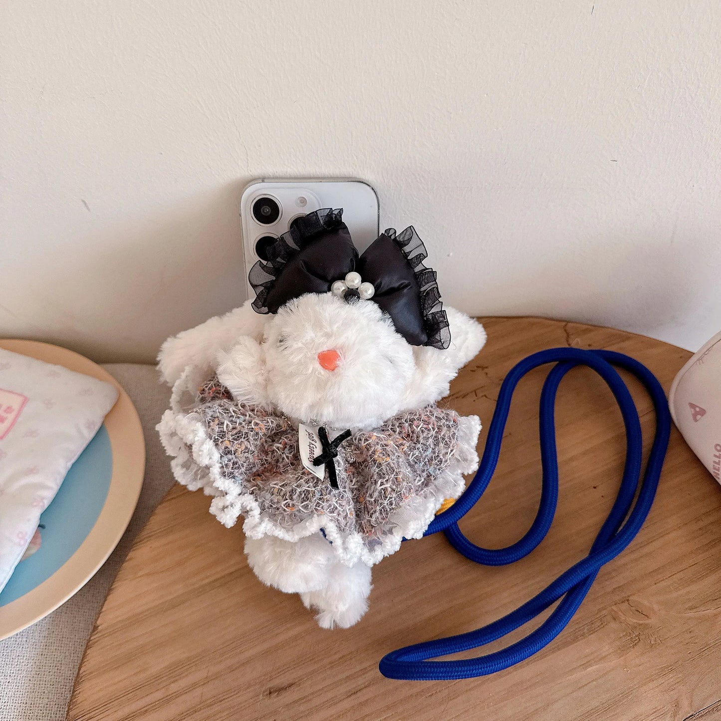 Hanging Ear Rabbit Doll Keychain Cartoon Plush Doll Bag Pendant Cute Animal Doll Accessories For Girl Women Christmas Gifts