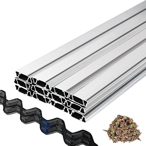 Spring Wire And Lock Channel, 6.56ft Spring Lock & U-Channel Bundle