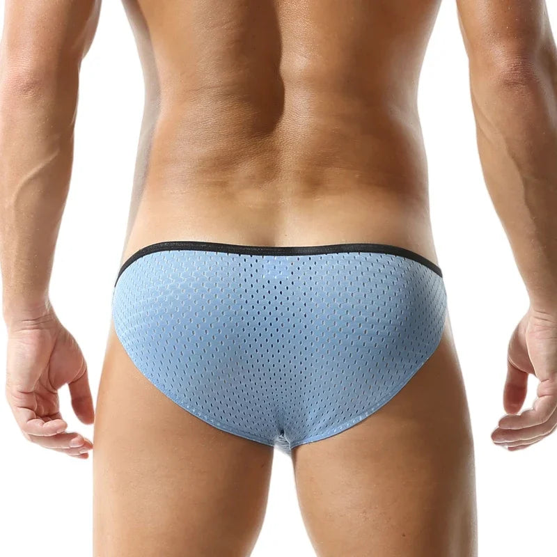 Men Underwear Sexy Men Mesh Briefs Underpants Breathable Soft Male Panties Cuecas Calzoncillos U Pouch Men's Lingerie Jockstrap