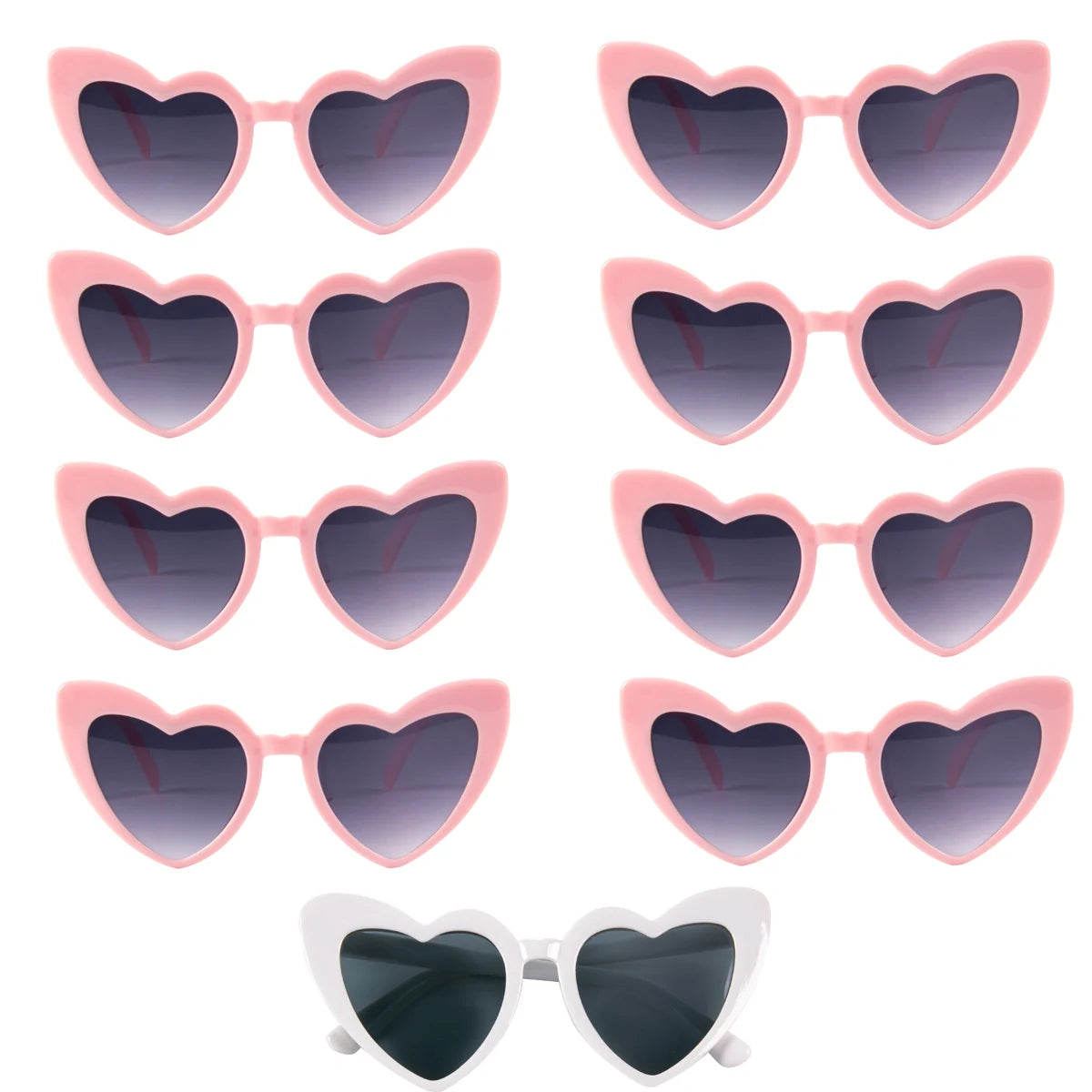 Heart Shaped Sunglasses for Women Retro Cat Eye Sunglasses Wedding Engagement Decoration Shopping Traveling Party Accessories