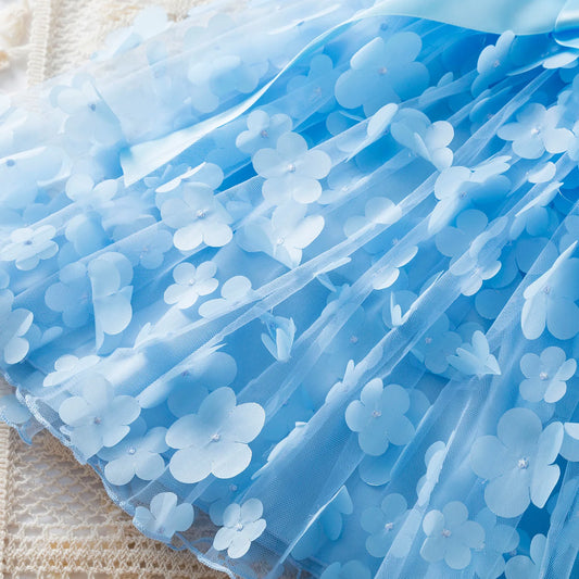 Summer Dress for Kid's Casual Clothes 3D Butterfly Cute Baby Girls Princess Dress Party Dresses 2-6 Yrs