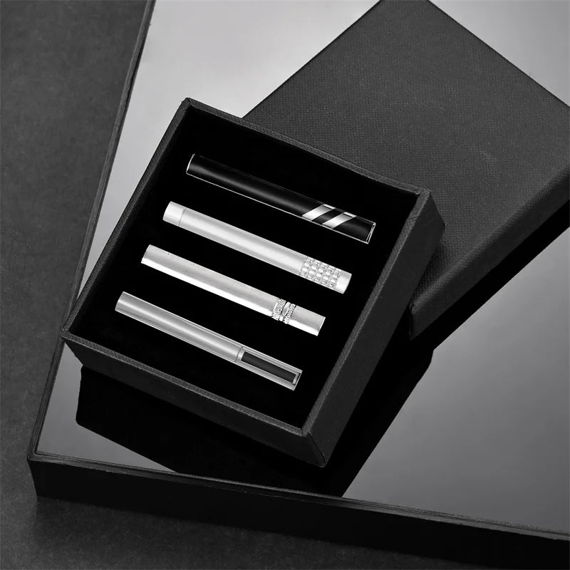 Tie Clip For Men Business Party Minimalist Tie Clips And Cufflinks To Man Shirt Gift Box Jewelry Men's Cuff Man Fashion Lawyer