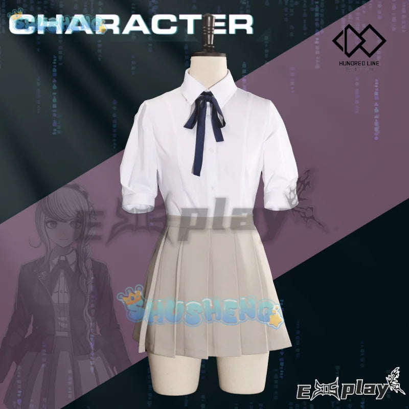 HUNDRED LINE -Last Defense Academy- Kirifuji Nozomi Cosplay Costume Halloween JK Uniform Coat Skirt Shirt Tie Campus Woman Set