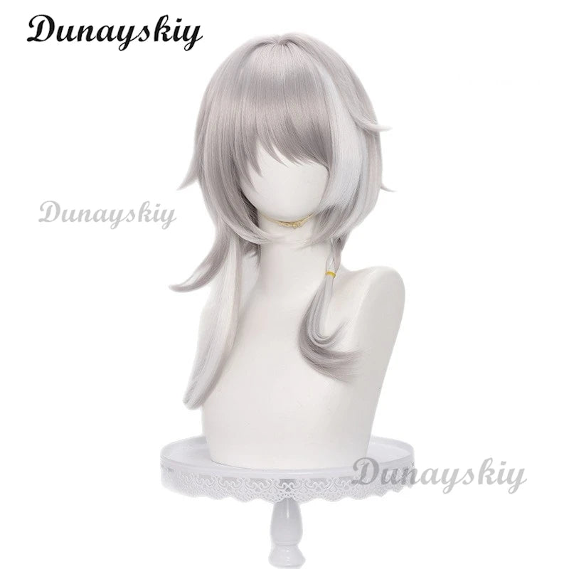 Cipher Cosplay Wig Honkai Star Rail Cifera Gray White Long Hair Amphoreus Halloween Party for Women Girls Carnival Props